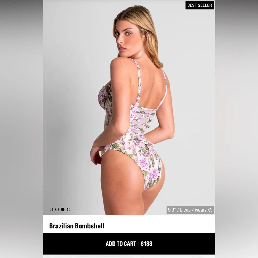 NWT💕TA3 Brazilian Bombshell- Lilac Thorny Rose 
SOLD OUT!! - Picture 3 of 10